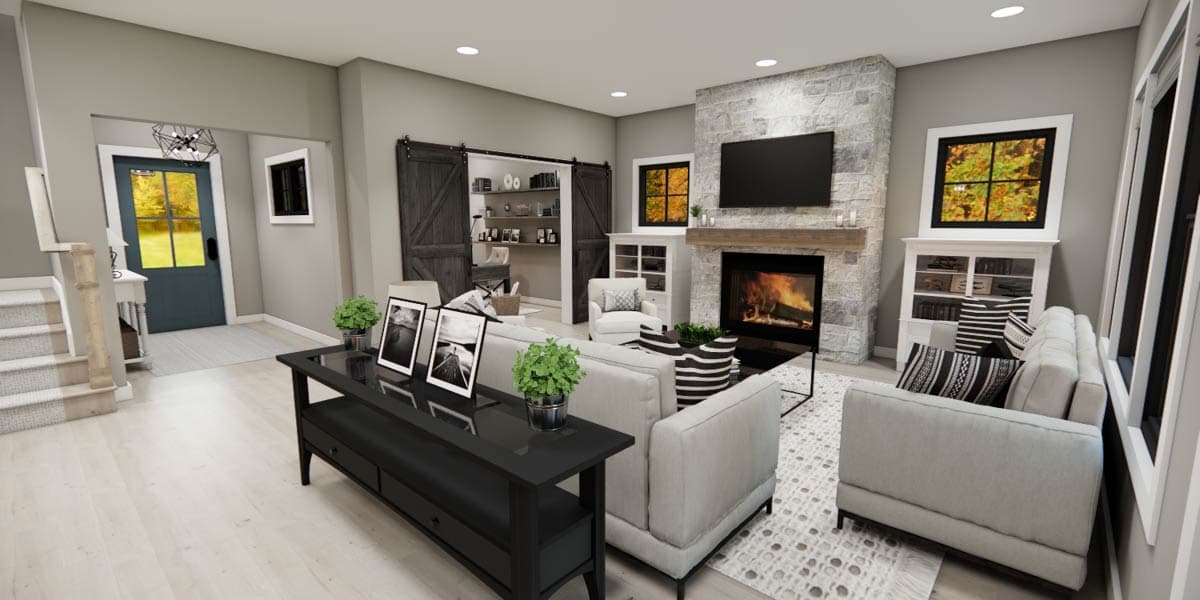Plan 14950RK: Two-Story 3-Bed Farmhouse Plan with Home Office - 2216 Sq Ft - Image #14 - Farmhouse