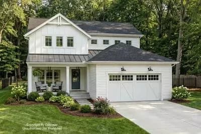 Two-Story 3-Bed Farmhouse Plan with Home Office - 2216 Sq Ft
