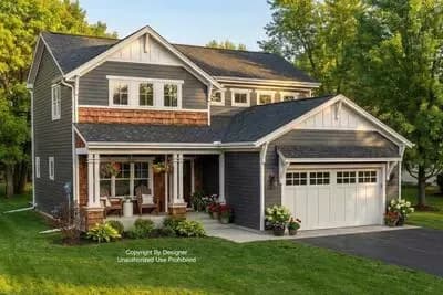 Two-Story Craftsman House Plan with Loft - 2216 Sq Ft