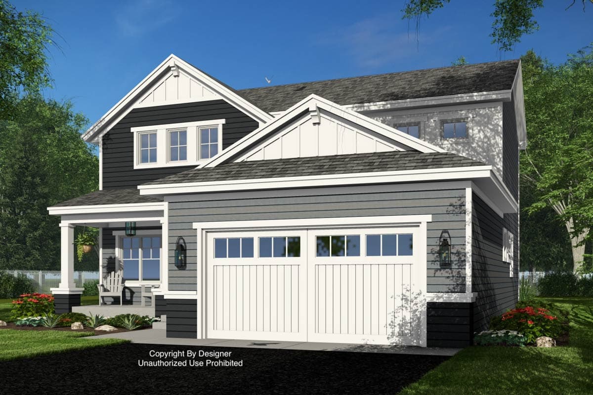 Plan 14952RK: 3-Bedroom Craftsman House Plan with Second Floor Master Suite - 2216 Sq Ft - Image #8 - Craftsman, Traditional