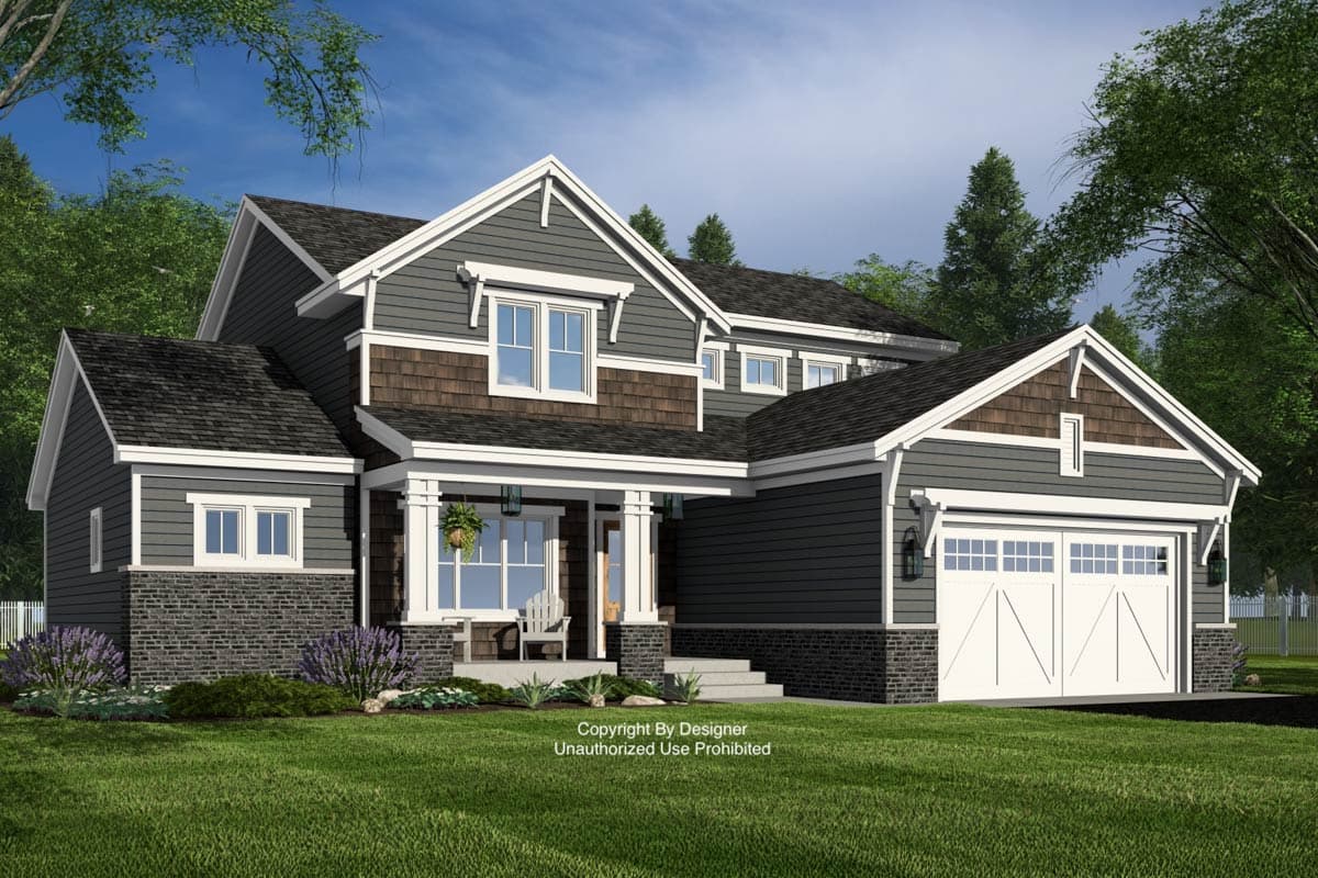 Plan 14954RK: 4-Bedroom Traditional House Plan with Home Office Under 2500 Sq Ft - Image #5 - Country, Traditional