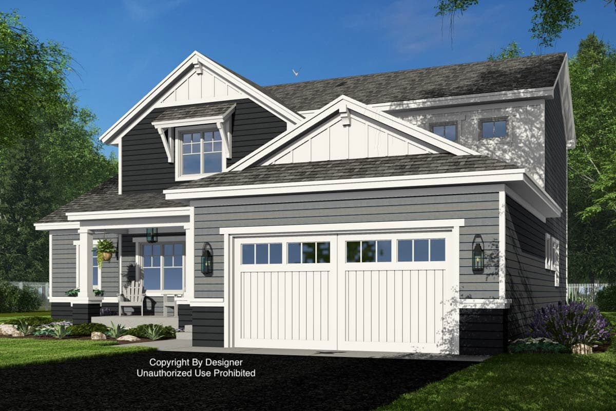 Plan 14955RK: Two-Story 4-Bedroom Craftsman House Plan with Home Office Under 2500 Sq Ft - Image #8 - Craftsman, Traditional