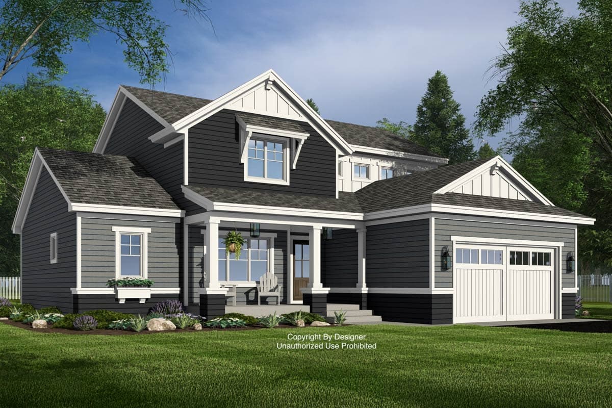 Plan 14955RK: Two-Story 4-Bedroom Craftsman House Plan with Home Office Under 2500 Sq Ft - Image #5 - Craftsman, Traditional