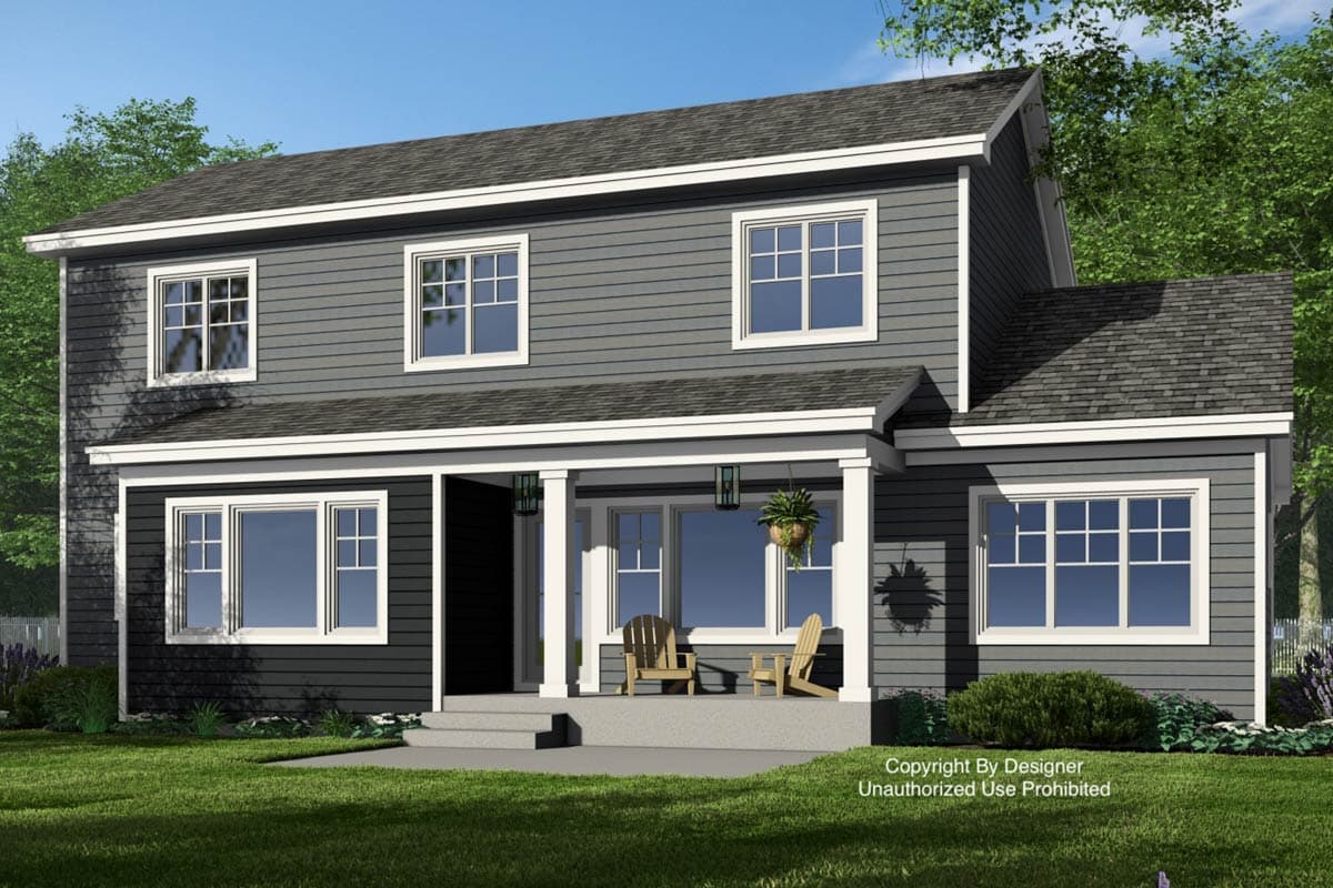 Plan 14955RK: Two-Story 4-Bedroom Craftsman House Plan with Home Office Under 2500 Sq Ft - Image #6 - Craftsman, Traditional