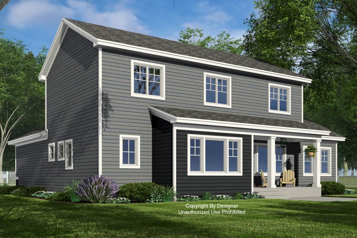 Plan 14955RK: Two-Story 4-Bedroom Craftsman House Plan with Home Office Under 2500 Sq Ft - Image #7 - Craftsman, Traditional