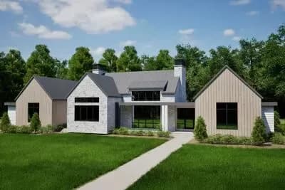 3-Bed Scandinavian Modern Farmhouse with Flex Room - 2858 Sq Ft