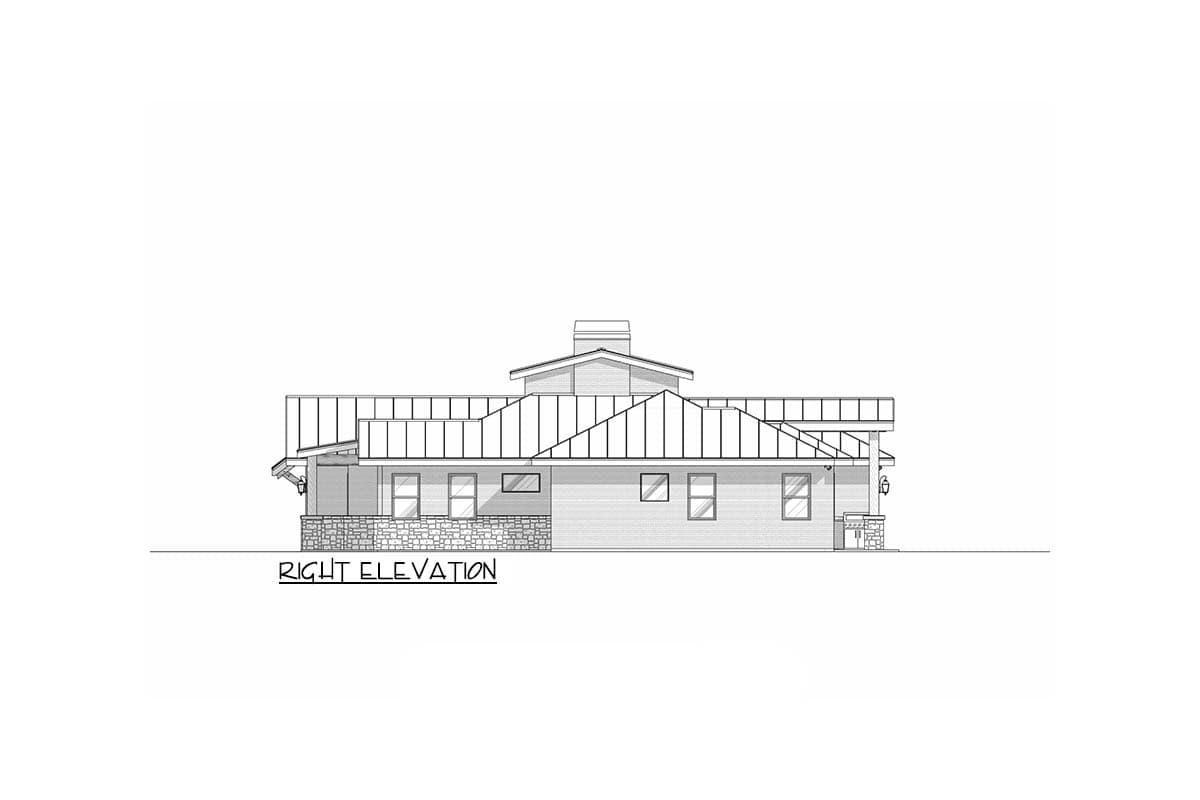 Plan 307737RAD: 3-Bed Mid-Century Modern Ranch House Plan with Two Study Rooms - 2806 Sq Ft - Image #7 - Hill Country, Mid Century Modern, Ranch, Transitional