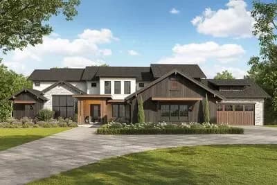 4-Bed New American House Plan with 2-Story Great Room - 5002 Sq Ft