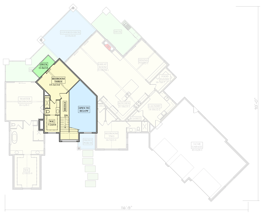 Plan 95267RW: Two-Story Contemporary Mountain House plan with Open Concept Living - 3778 Sq Ft - Floor Plan - 2nd Floor - Contemporary, Mountain