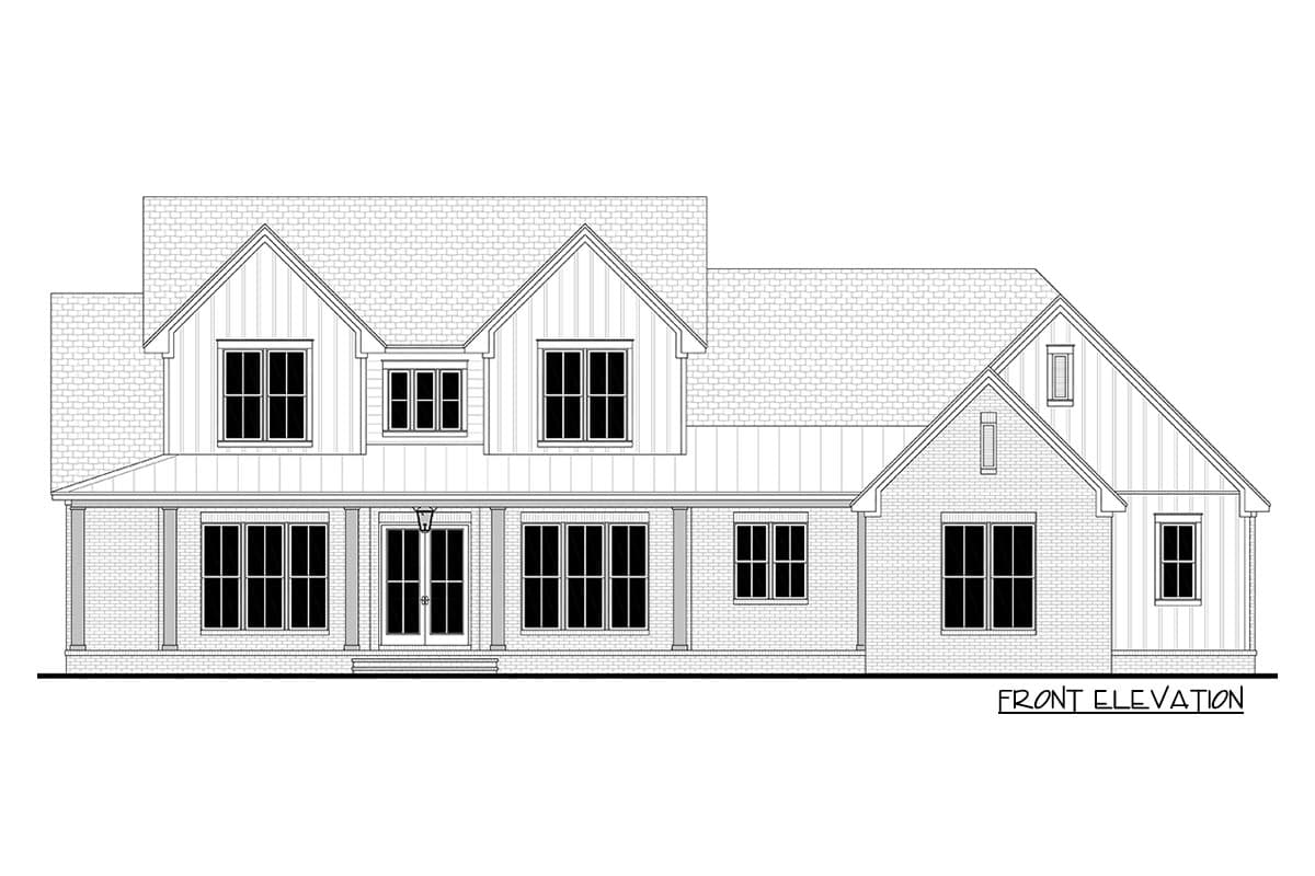 Plan 51993HZ: 2-Story Modern Farmhouse Plan with 4 or 5 Bedrooms - 2800 Sq Ft - Image #5 - Country, Modern Farmhouse, Southern, Traditional