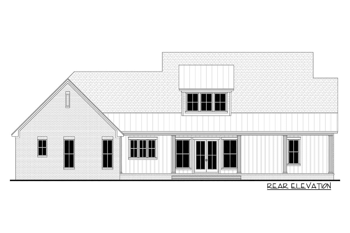 Plan 51993HZ: 2-Story Modern Farmhouse Plan with 4 or 5 Bedrooms - 2800 Sq Ft - Image #7 - Country, Modern Farmhouse, Southern, Traditional