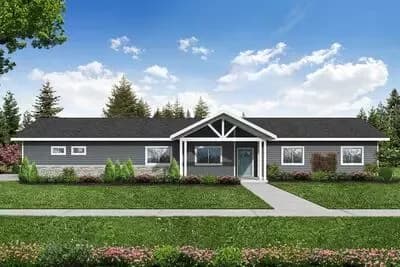 One-Story Ranch House Plan with Formal Living Room and Home Office - 2231 Sq Ft