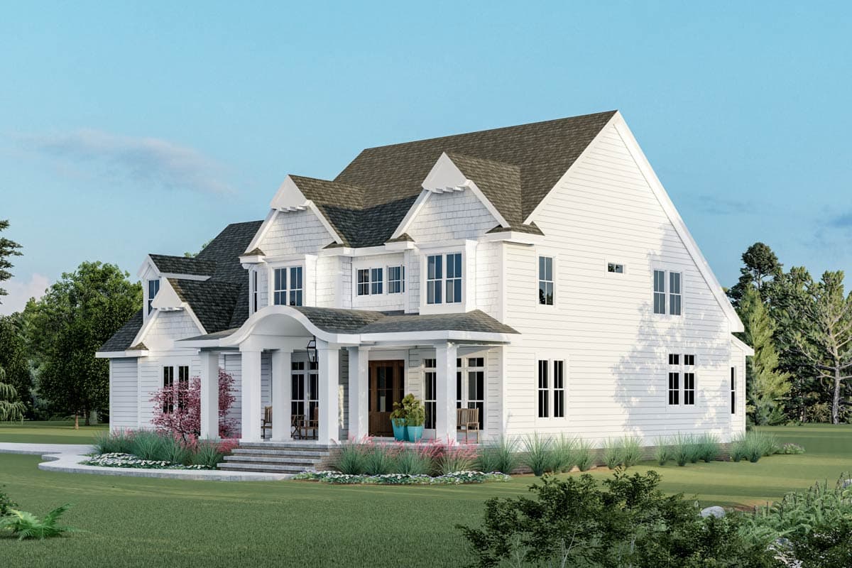 Plan 500091VV: Two-Story Shingle-Style House Plan with Upstairs Playroom - 3569 Sq Ft - Image #6 - Craftsman, Shingle