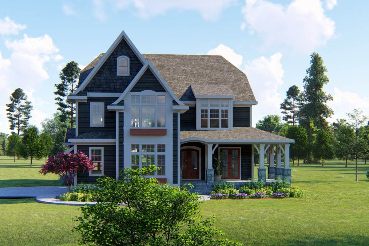Plan 500092VV: Two-Story Traditional House Plan with a Loft- 3983 Sq Ft - Image #7 - French Country, Traditional