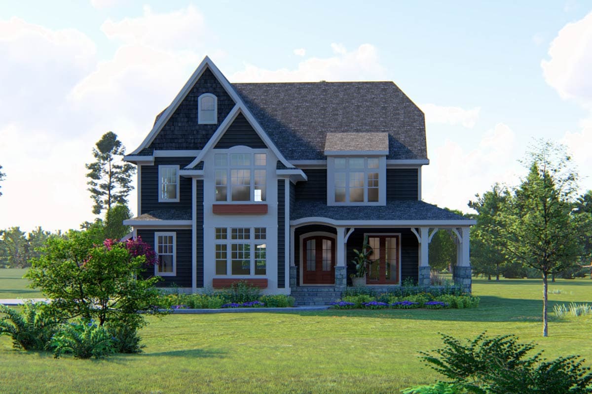 Plan 500092VV: Two-Story Traditional House Plan with a Loft- 3983 Sq Ft - Image #8 - French Country, Traditional