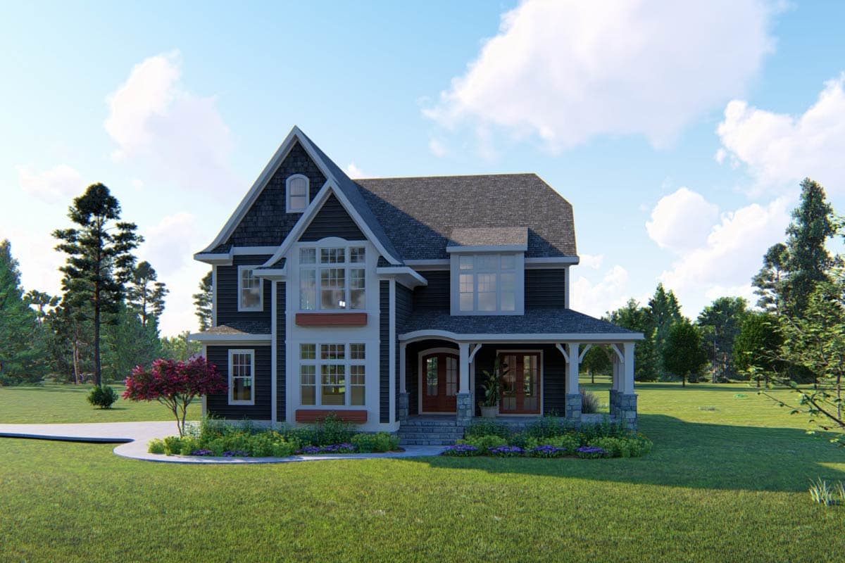 Plan 500092VV: Two-Story Traditional House Plan with a Loft- 3983 Sq Ft - Image #9 - French Country, Traditional
