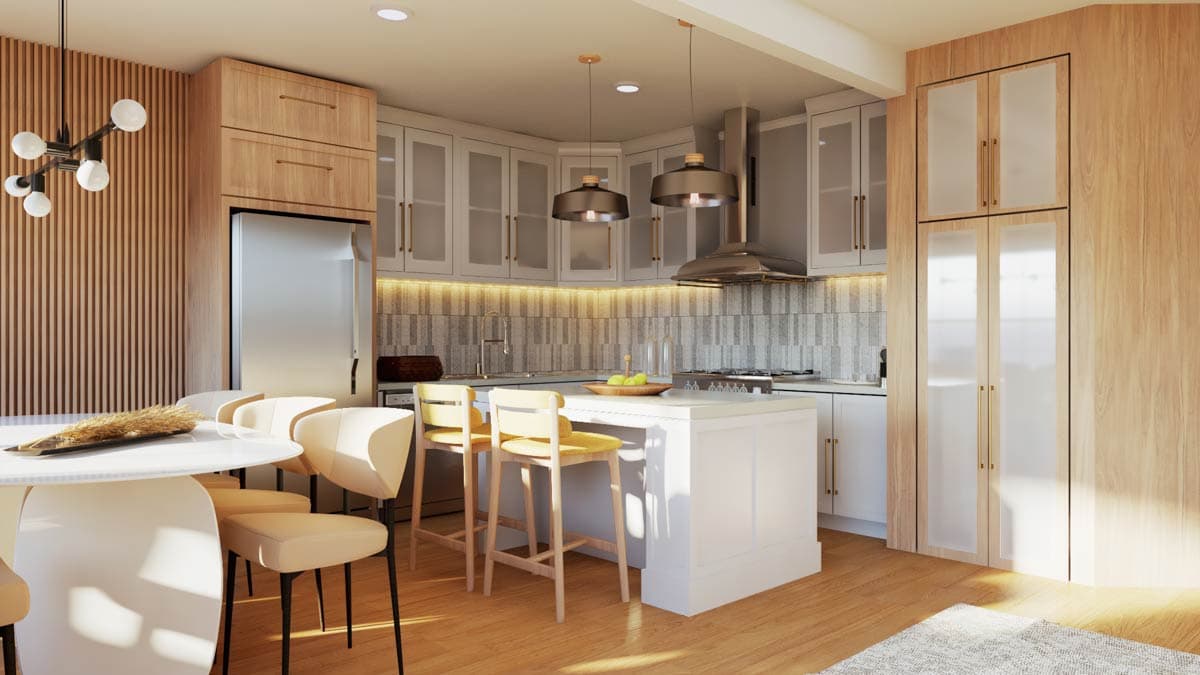 Plan 135332GRA: New American Duplex House Plan with Matching 3-Bed 2.5 Bath Units - 1556 Sq Ft Per Unit - Image #8 - New American