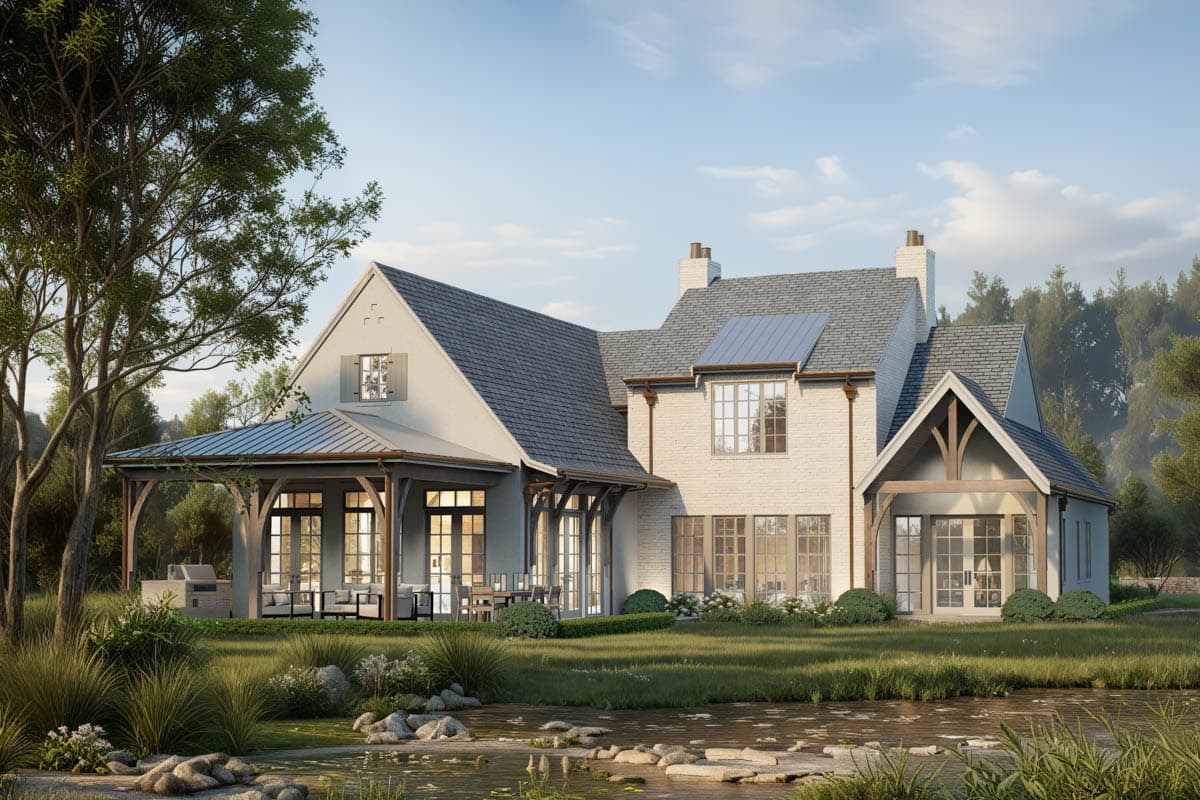 Plan 270113AF: 3-Bed Modern French Country Cottage with Basement Expansion - 3512 Sq Ft - Image #5 - Colonial, Cottage, French Country, New American