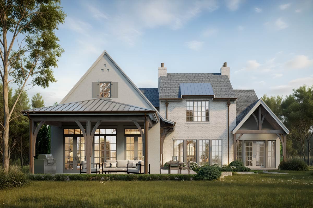 Plan 270113AF: 3-Bed Modern French Country Cottage with Basement Expansion - 3512 Sq Ft - Image #6 - Colonial, Cottage, French Country, New American