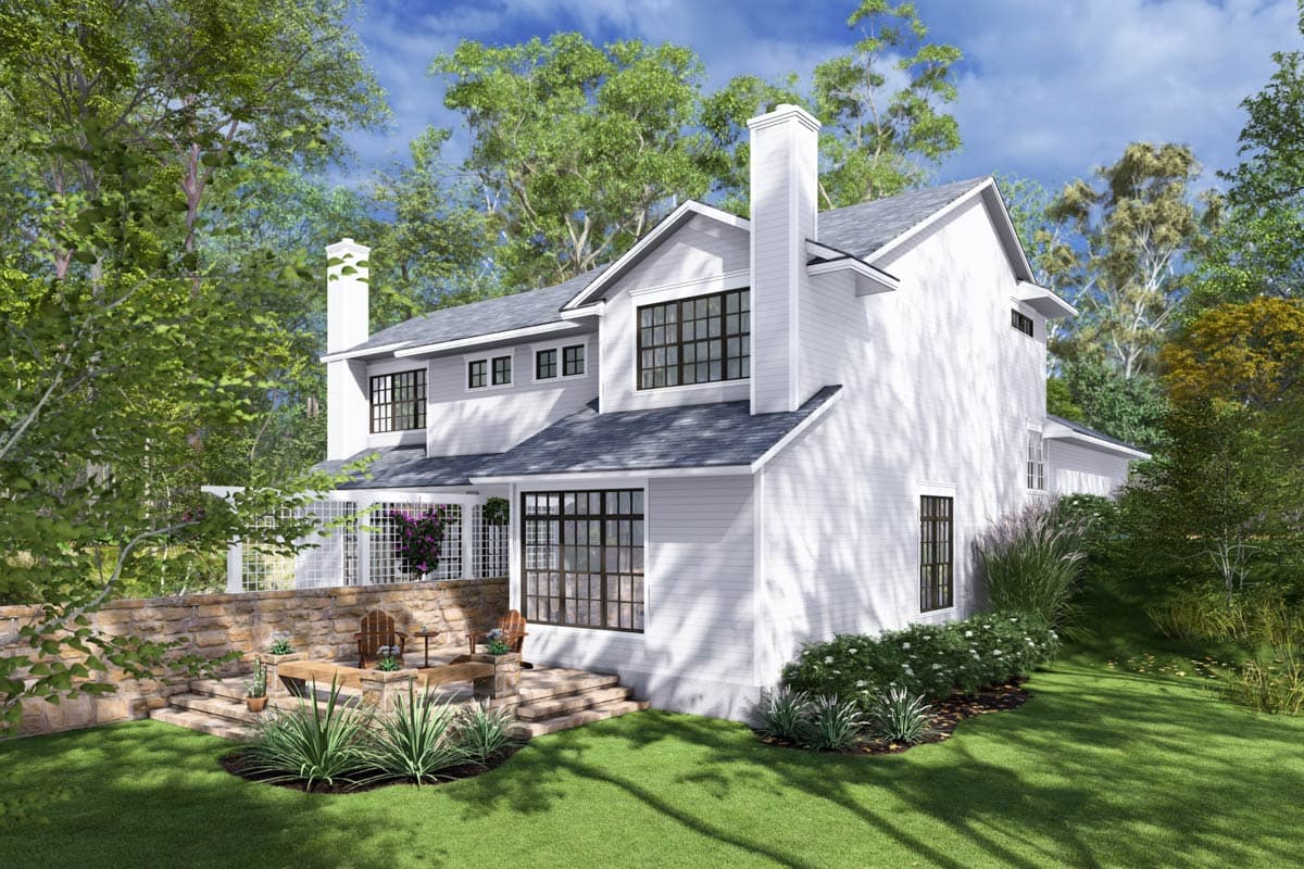 Plan 16936WG: Charming New American Duplex Plan with 3-Bed Units Under 2000 Sq Ft Each - Image #7 - Colonial, Country, Modern Farmhouse, Traditional