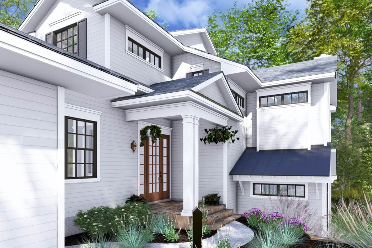 Plan 16936WG: Charming New American Duplex Plan with 3-Bed Units Under 2000 Sq Ft Each - Image #11 - Colonial, Country, Modern Farmhouse, Traditional