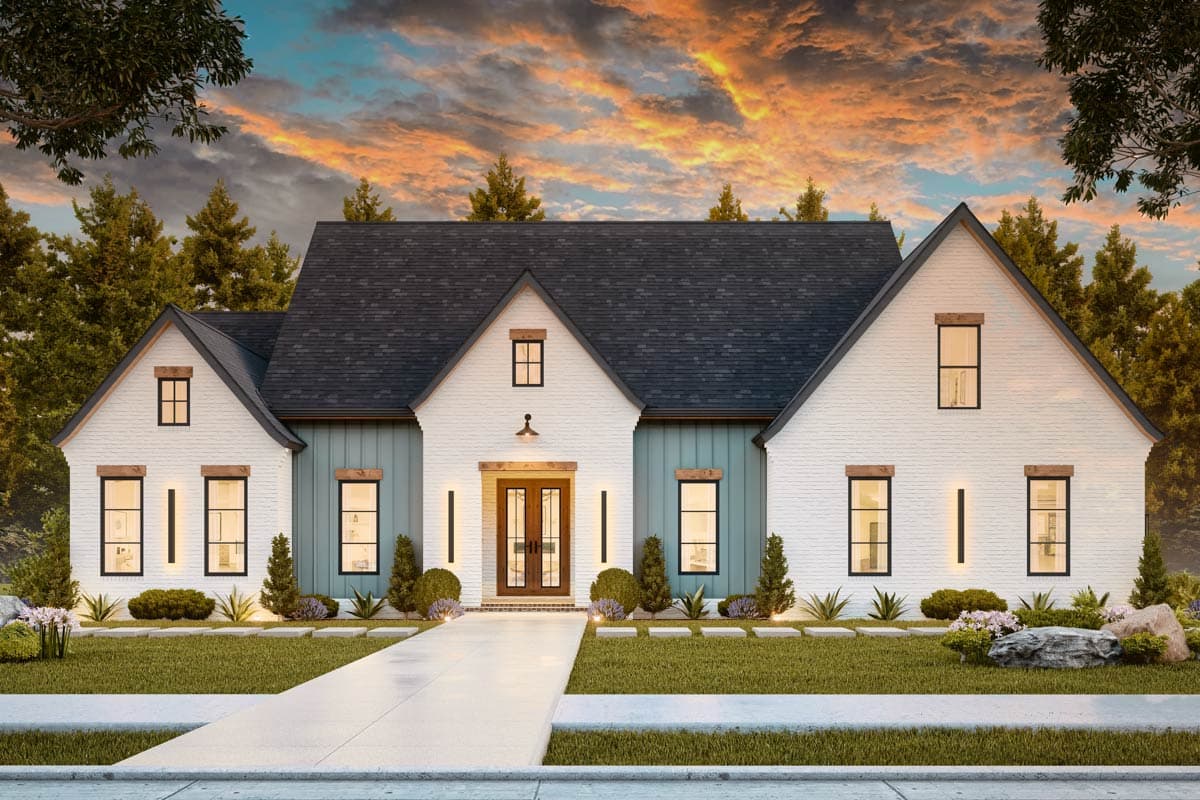 Plan 12337JL: 1-Story French Country House Plan with Bonus Room Over Garage - 2553 Sq Ft - Image #18 - French Country, Southern