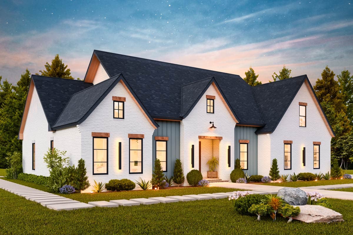 Plan 12337JL: 1-Story French Country House Plan with Bonus Room Over Garage - 2553 Sq Ft - Image #20 - French Country, Southern