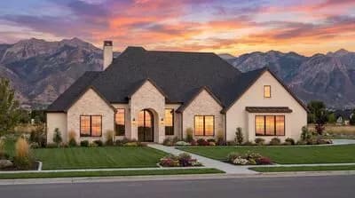 4-Bed Modern French Country House Plan with Vaulted Primary Suite - 2382 Sq Ft