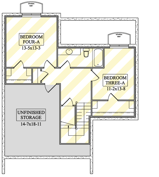 Plan 95273RW: Two-Story Contemporary Duplex House Plan with One 2-Bed Unit and One 1-Bed Unit - Floor Plan - Optional Lower Level - Contemporary, Modern