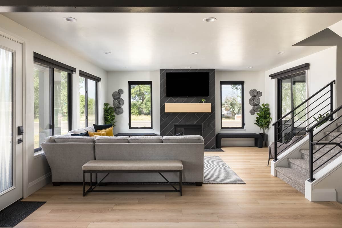 Plan 95273RW: Two-Story Contemporary Duplex House Plan with One 2-Bed Unit and One 1-Bed Unit - Image #7 - Contemporary, Modern