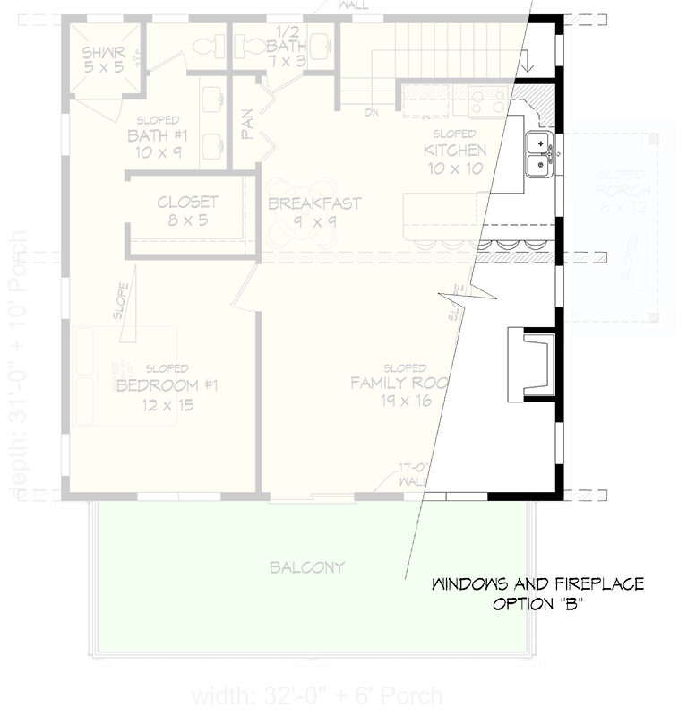 Plan 680534VR: Two-Story Mountain House Plan with Rec Room - 1984 Sq Ft - Floor Plan - Optional Fireplace - Mountain
