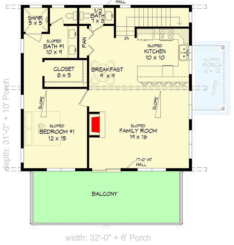 Plan 680534VR: Two-Story Mountain House Plan with Rec Room - 1984 Sq Ft - Floor Plan - 2nd Floor - Mountain