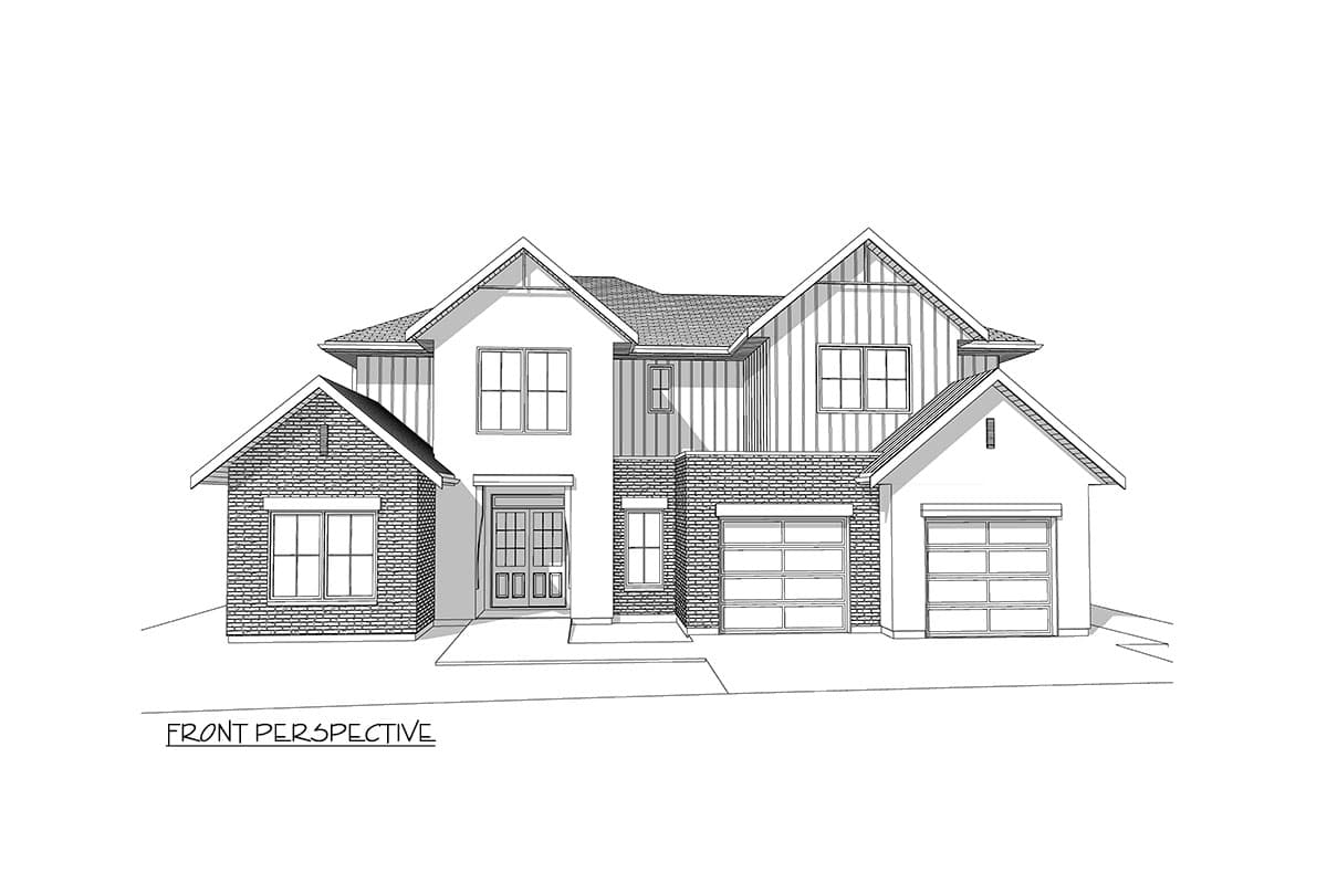 Plan 144114UPR: Two-Story Northwest Craftsman House Plan with Outdoor Kitchen - 3082 Sq Ft - Image #9 - Craftsman, Northwest