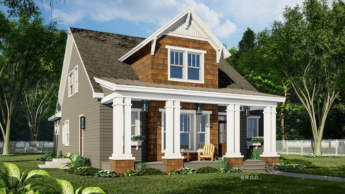 Plan 14907RK: Charming Craftsman Home with Split Bedrooms and Loft - Image #7 - Craftsman, Traditional