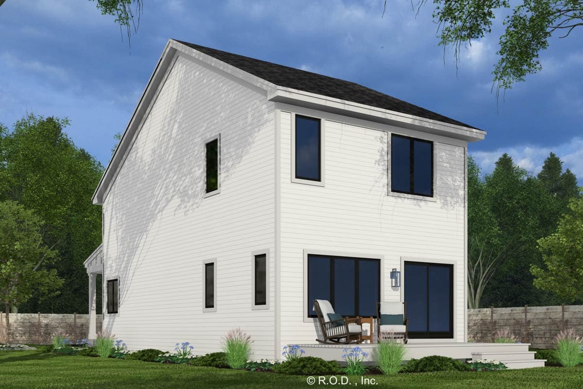 Plan 14913RK: Chic 2-Bed Modern Farmhouse House Plan with Loft and Deck - Image #5 - Farmhouse