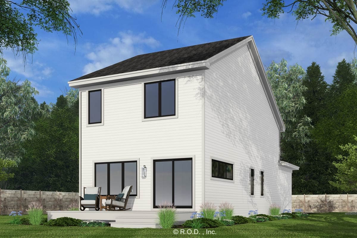 Plan 14913RK: Chic 2-Bed Modern Farmhouse House Plan with Loft and Deck - Image #6 - Farmhouse