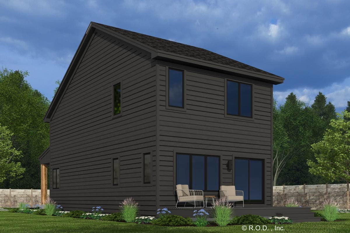 Plan 14915RK: Urban Modern 2-Bedroom House Plan with Loft and Rear Deck - Image #5 - Contemporary, Modern