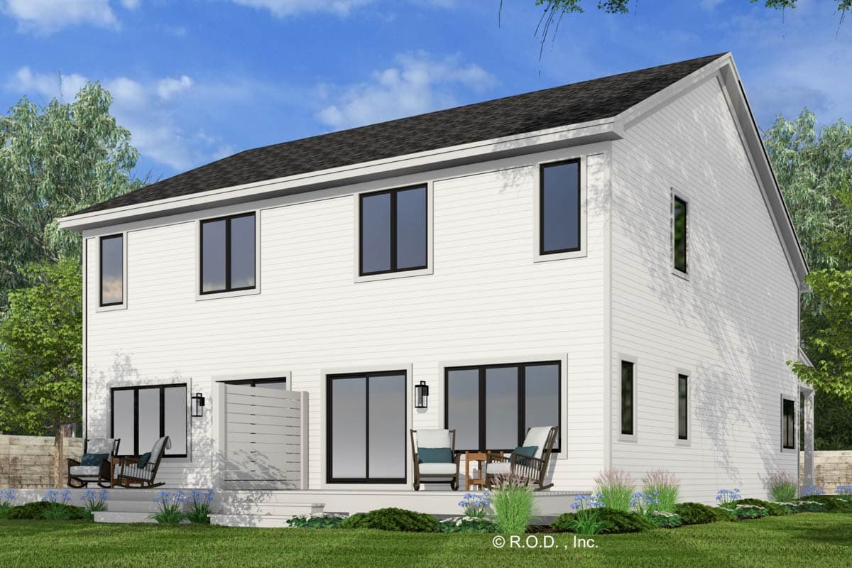 Plan 14919RK: Two-Story Duplex Modern Farmhouse Plan with 2-Bed 2-Bath 1500 Sq Ft Units - Image #5 - Farmhouse, Modern Farmhouse