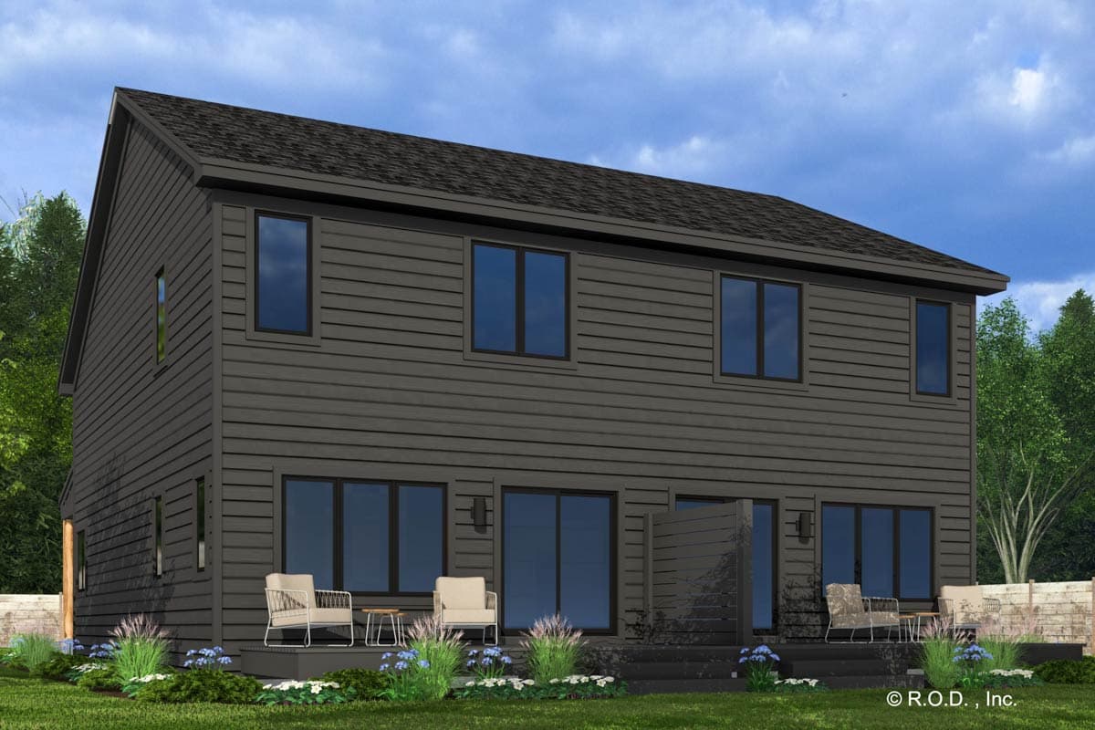 Plan 14921RK: Two-Story Duplex Modern House Plan with 2-Bed 2-Bath 1500 Sq Ft Units - Image #5 - Modern
