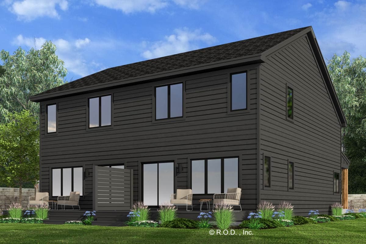 Plan 14921RK: Two-Story Duplex Modern House Plan with 2-Bed 2-Bath 1500 Sq Ft Units - Image #6 - Modern