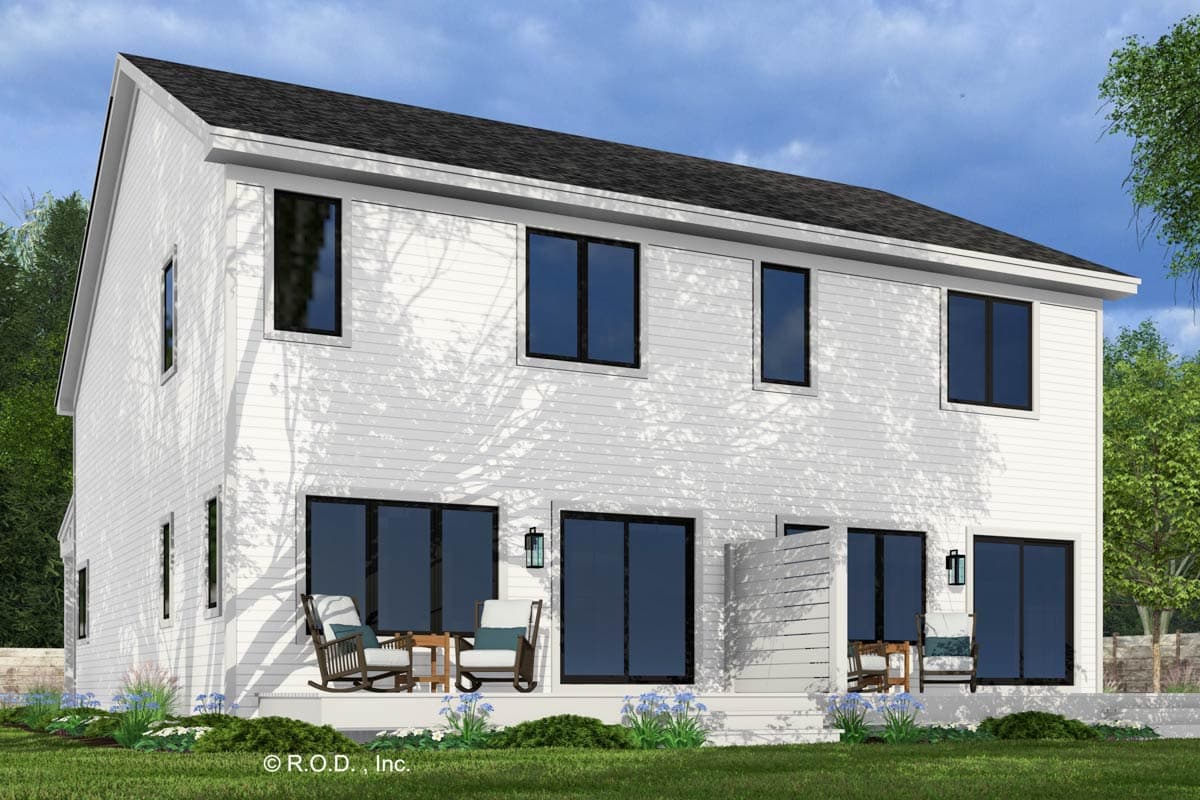 Plan 14922RK: Modern Farmhouse Duplex Plan with 2-Bed 2-Bath 1500 Sq Ft Units - Image #5 - Farmhouse, Modern Farmhouse