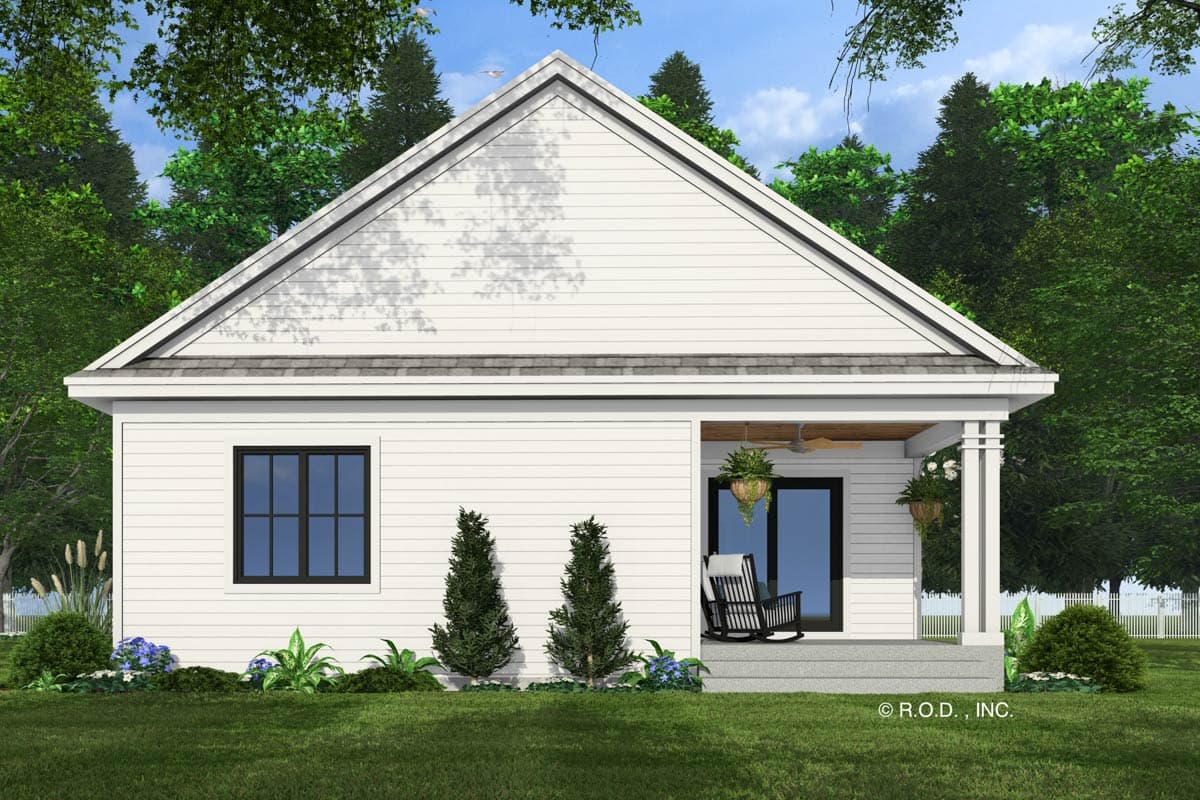 Plan 14932RK: Single-Story Farmhouse Plan with Vaulted Living Room - 1331 Sq Ft - Image #6 - Country, Farmhouse