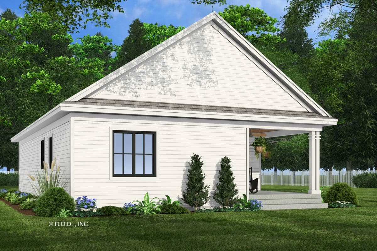Plan 14932RK: Single-Story Farmhouse Plan with Vaulted Living Room - 1331 Sq Ft - Image #8 - Country, Farmhouse