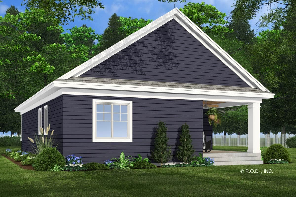Plan 14933RK: 2- Bed Single-Story Traditional Country House Plan with Vaulted Living Room - 1331 Sq Ft - Image #8 - Bungalow, Country, Traditional