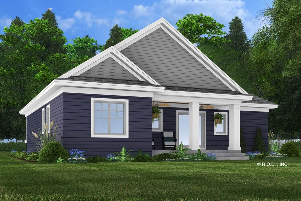 Plan 14936RK: 2-Bed Traditional House Plan with Vaulted Living Space - 1263 Sq Ft - Image #9 - Country, Traditional