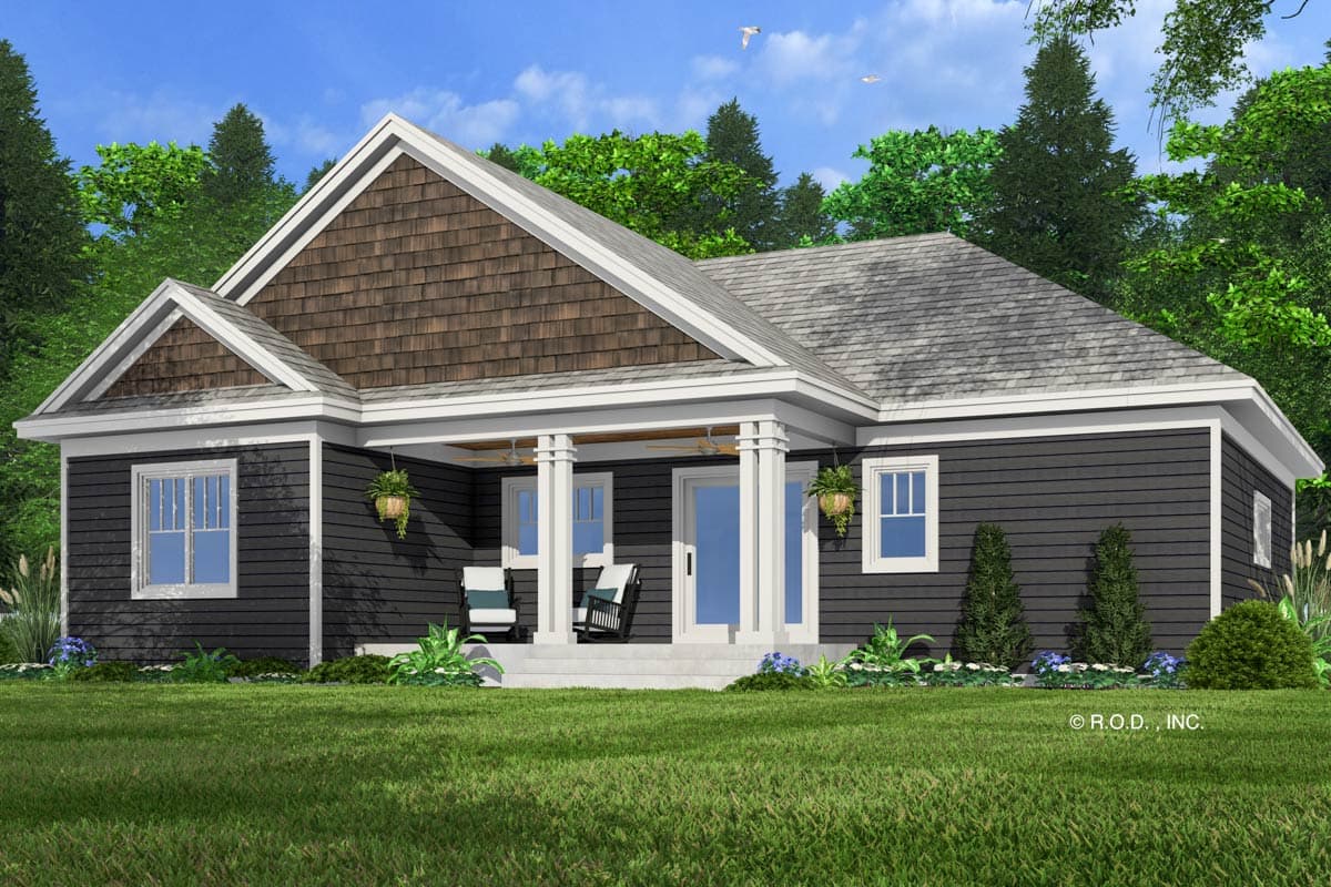 Plan 14937RK: Single-Story Craftsman House Plan with Vaulted Living Room - 1263 Sq Ft - Image #7 - Craftsman