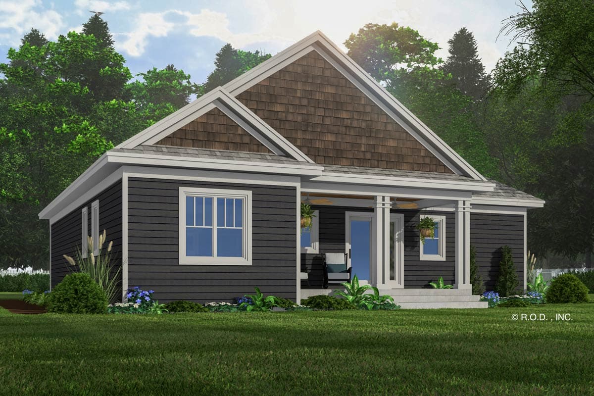 Plan 14937RK: Single-Story Craftsman House Plan with Vaulted Living Room - 1263 Sq Ft - Image #8 - Craftsman