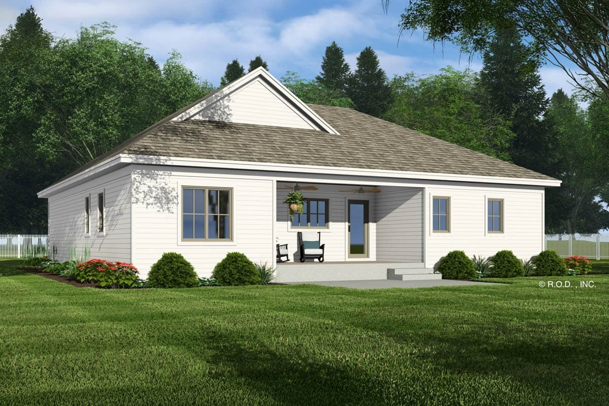Plan 14938RK: Single-Story 3-Bed Farmhouse Plan with Vaulted Living Space - 1548 Sq Ft - Image #9 - Country, Farmhouse