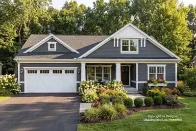 Craftsman Home with Split Bedrooms and a Front and Rear Porch