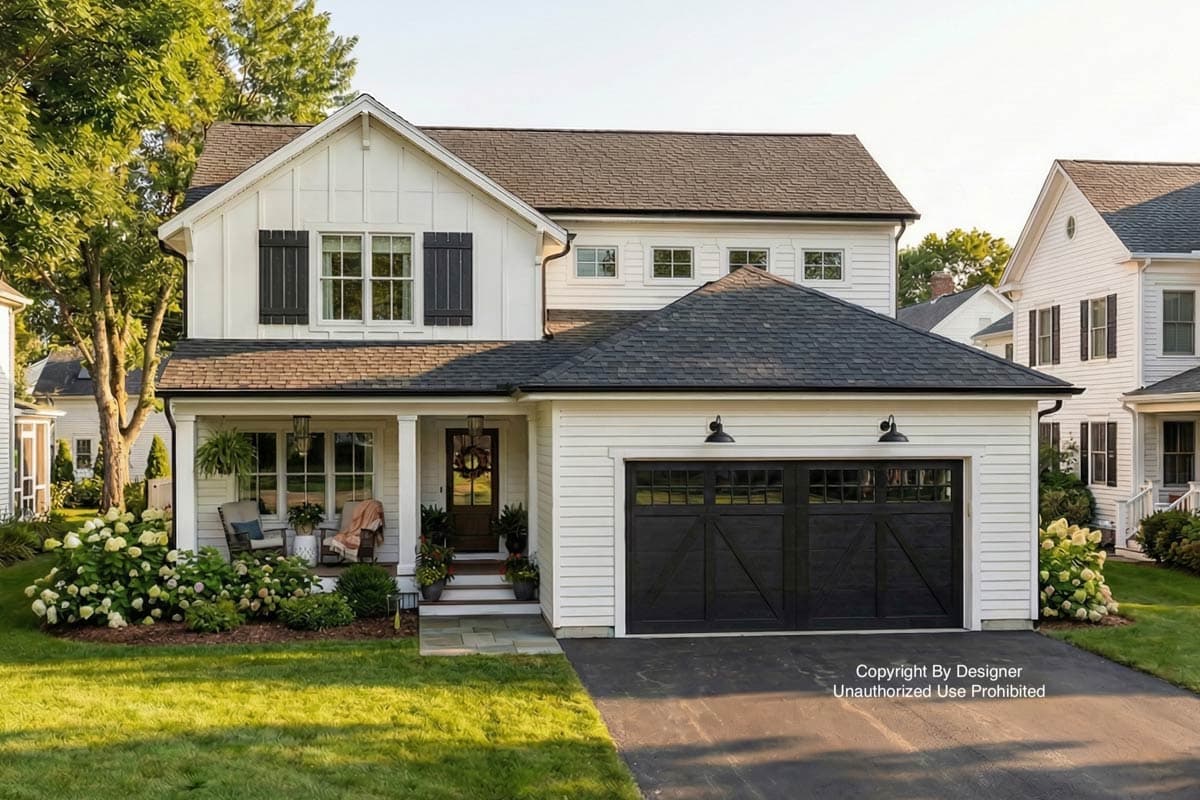 Plan 14961RK: Two-Story Modern Farmhouse Plan with Home Office - 2216 Sq Ft - Image #1 - Modern Farmhouse